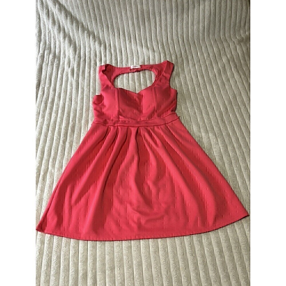 CANDIE’S Heart Cut-Out Dress Large Juniors Short Sweetheart Cocktail Date event